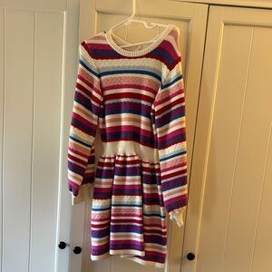 Janie and Jack Colorful Striped Knit Dress